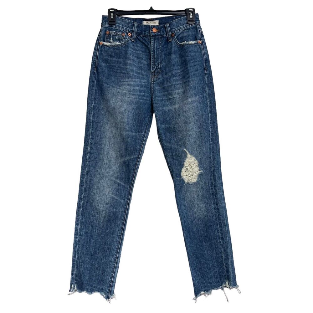 Madewell SZ 26 The Perfect Summer Jeans Whiskered Pockets High-Rise Distressed
